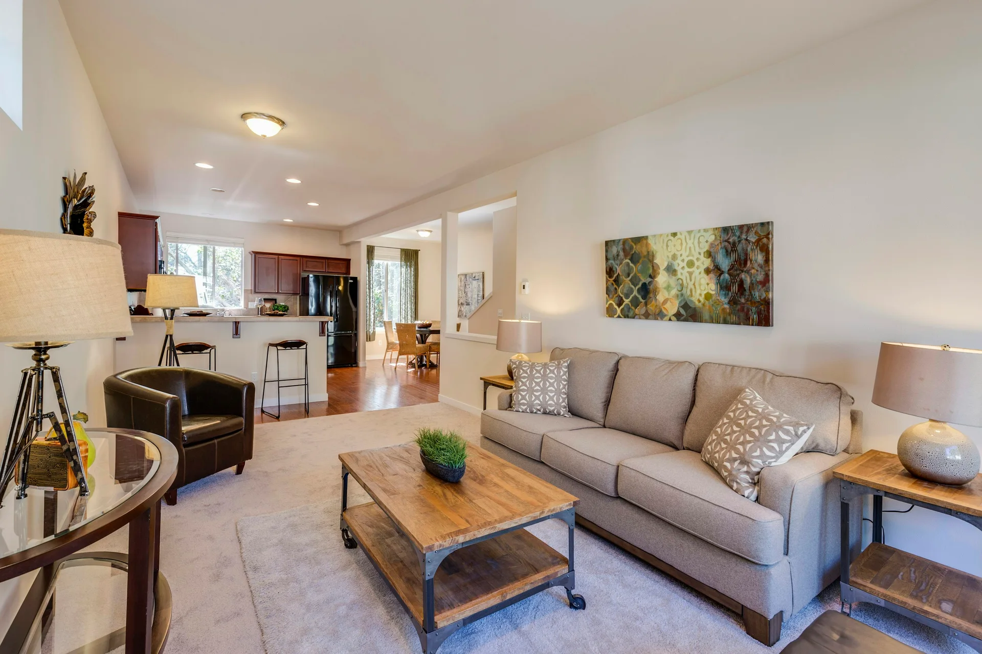 An inviting, neatly cared-for living room